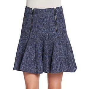 Rebecca Taylor Double Zip Flounce Tweed Skirt (6)